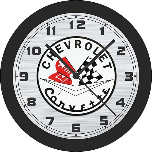 Corvette Emblem Wall Clock