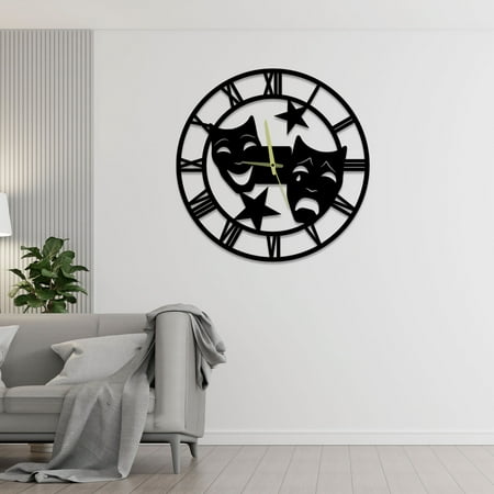 Craftnamesign Actor Metal Wall Clock For Home Living Room Office Business Wall Art