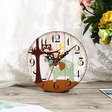 Creative Antique Wall Clock Vintage Style Wooden Round Clocks Home Office Decoration (#1)