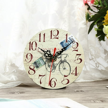 Creative Antique Wall Clock Vintage Style Wooden Round Clocks Home Office Decoration (#4)