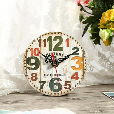 Creative Antique Wall Clock Vintage Style Wooden Round Clocks Home Office Decoration (#3)