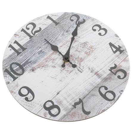 Creative Clock Home Digital Round Wall 18 Inches Without Battery Vintage Wooden Clocks Timer Plastic