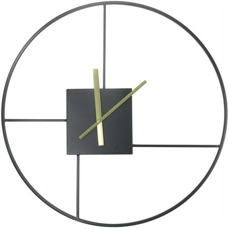 Crestview Collection The Right Time Metal Wall Clock in Black