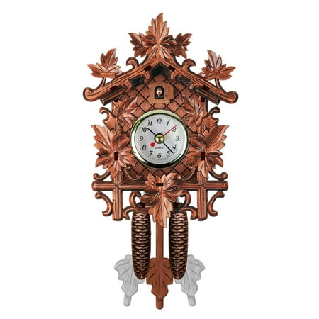 Cuckoo Wall Clock Bird Wood Hanging Decorations for Home Cafe Restaurant Art Vintage Chic Swing Living Room Style 2