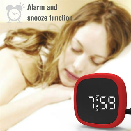 CYMMPU Clocks Silicone Voice-activated Clock Desk Clock Digital Alarm Clock LED Display Pocket