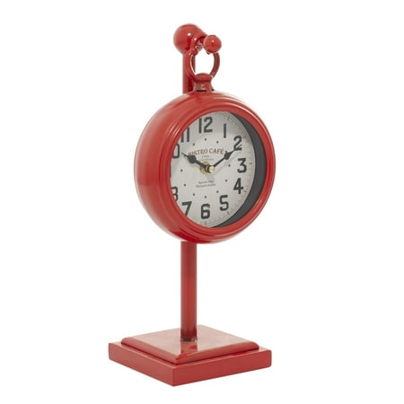 DecMode 15 Red Metal Pendulum Clock