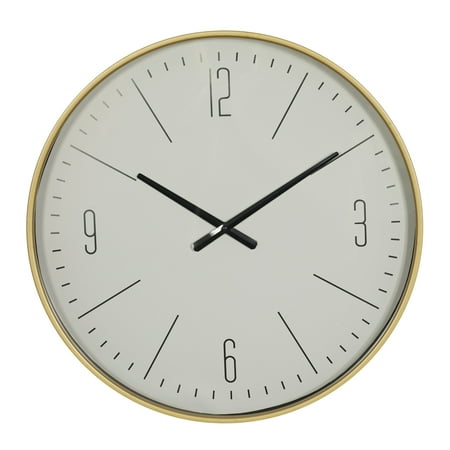 DecMode 20 Gold Glass Wall Clock