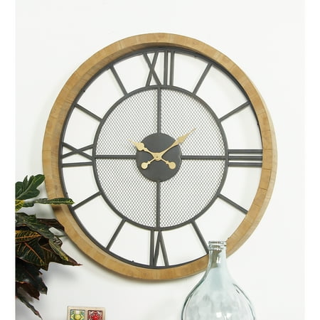 DecMode 40 Brown Wood Wall Clock