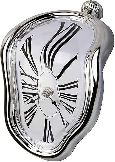 Decorative Dali Watch Melting Clock - Surrealistic Table Shelf Desk Fashion Melted Clock Salvador Dali Inspired Funny Home Decor Office Best Birthday Gift Idea