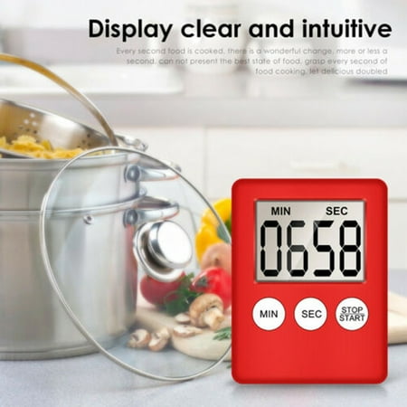 Decorative Wall Clocks Retro Decor Cute Alarm Clocks Large Digital Lcd Kitchen Cooking Timer Count-Down Up Clock Alarm