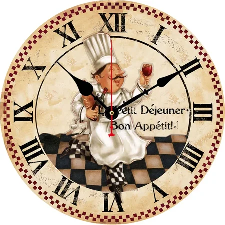 Decor Home Watch Wall Art Clock Kitchen Decoration Office Bedroom Room Living Design Modern Clock Wall Vintage Chef Cafe