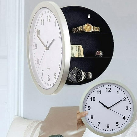 Dementia Clocks For Seniors Extra Large Girl Bedroom Decor Christmas Clock Wall Clock Hidden Safe Clock Safe Secret Safes Hidden Safe Wall Clock For Secret Stash Money Cash Jewelry