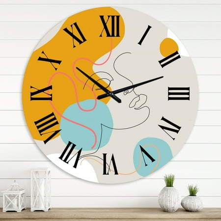 Designart 1 in Modern,Contemporary Wall Clock