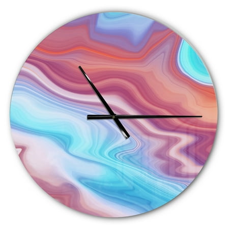 Designart 'Abstract Marbled ' Modern wall clock