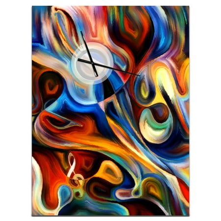 Designart 'Abstract Music and Rhythm' Modern Wall Clock