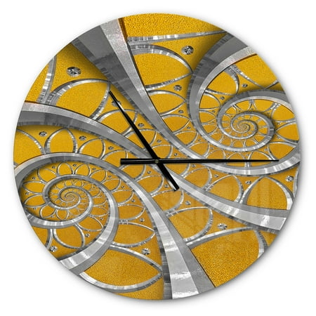 Designart 'Time Spiral in Antique Style' Modern wall clock