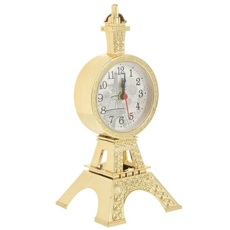 Desk Alarm Clock Eiffel Tower Bedside Clock Tabletop Vintage Style Alarm Clock