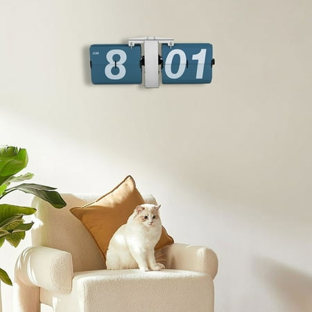 Digital Flip Clock - Flipping Out Wall and Tabletop Indoor Flip Clock Battery Operated