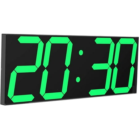 Digital LED Wall Clock, Oversized Wall Clock, 6-Inch (about cm) Digital, Remote Control Countdown/Countdown Timer Clock, Automatic Adjusting Light, Large Calendar and Thermometer