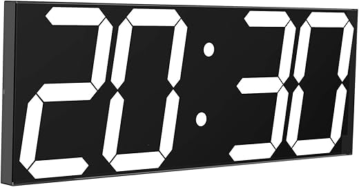 Digital LED Wall Clock, Oversize Wall Clock with 6” Numbers, Remote Control Count up/Countdown Timer Clock, Auto Dimmer, Big Calendar and Thermometer(White)