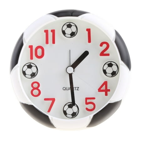 Digital Pointer Alarm Clock Round Football Needle Table Clock for Kids Boys