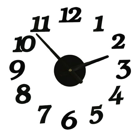 Digital Wall Clock Clocks Large Taste for Bathroom Black