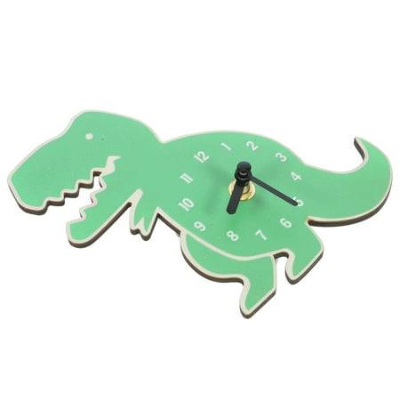 Dinosaur Clock Bedroom Wall Kid's Decor for Office Decoration Home Household Cartoon Hanging