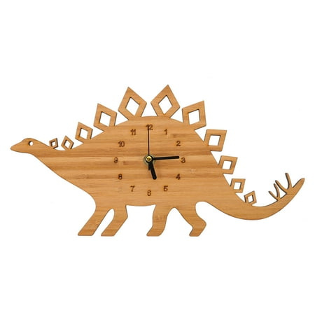 Dinosaur Wall Clock Modern Kids Room Decor Mute Household Hanging Cartoon Decorate