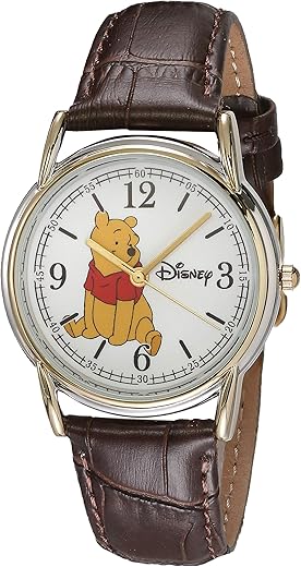 Disney Winnie the Pooh Adult Classic Cardiff Analog Quartz Leather Strap Watch