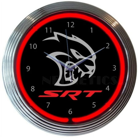 DODGE HELLCAT NEON CLOCK – 8HELLC