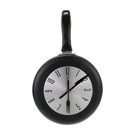 Eease 8inch Silent Wall Clock Frying Pan Hanging for Kitchen Bathroom