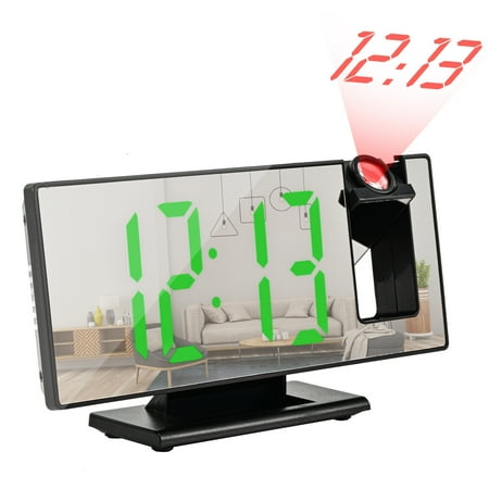 ELECTIME Projection Alarm Clock, Digital Clock with 180° Rotatable Projector, Clear LED Display