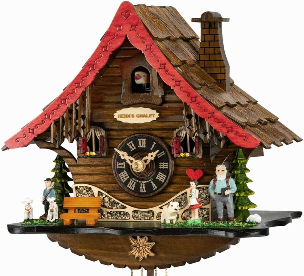 Engstler Cuckoo Clock - Quartz Heidi's Chalet with Music