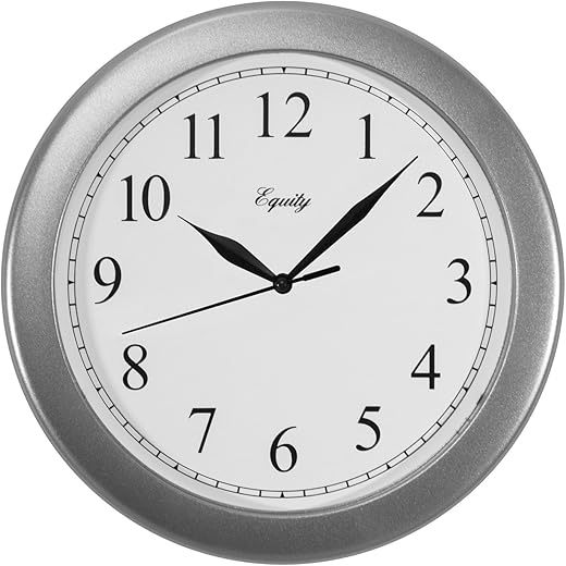 Equity 25206 10 Basics Silver Quartz Analog Wall Clock