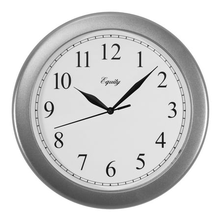 Equity by La Crosse 25206 10 inch Silver Quartz Analog Wall Clock