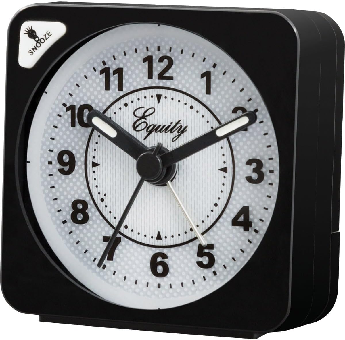 Equity by La Crosse Black Quartz Travel Alarm Clock, 1 Count (Pack of 1)