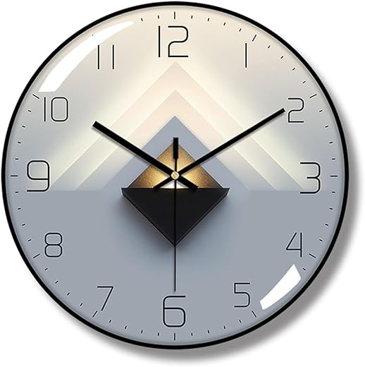 Ergocar Wall Clock, Art Deco Wall Clock, Non-Ticking Silent Modern Metal Wall Clock, Suitable for Living Room, Bedroom, Office，Study Room