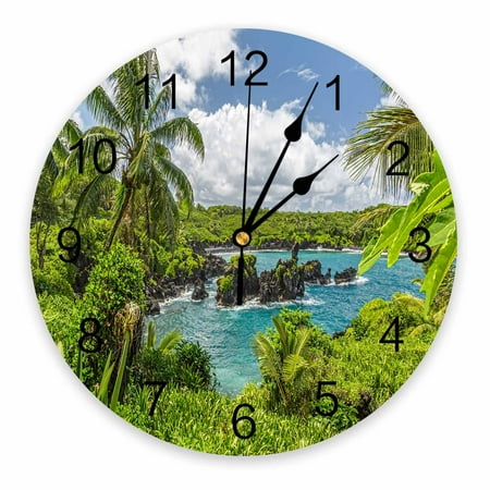 European Italy Street Round Wall Clock Acrylic Hanging Silent Time Clock Home Interior Bedroom Living Room Office ration