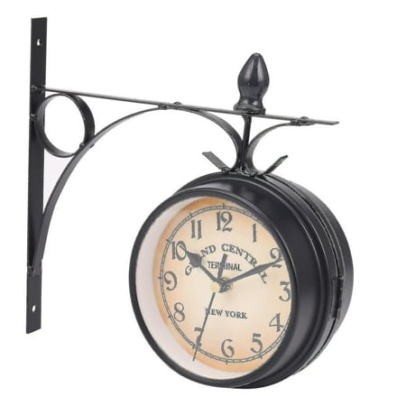 European style Double sided Wall Clock Classic Clocks Monochrome A (AGE)