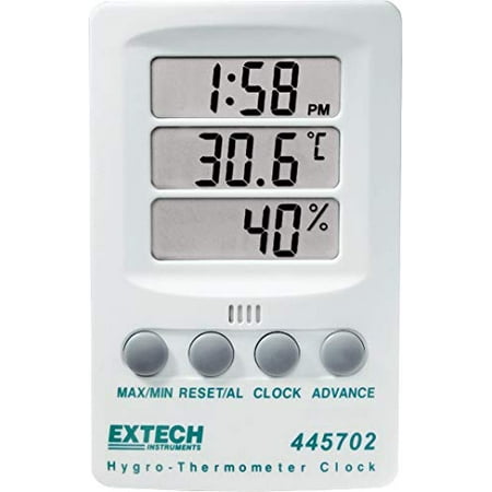 Extech 445702 Indicator Relative Humidity/Temperature with Clock