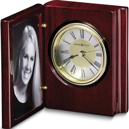 Fashion Portrait Book 3.5X5 Photo Rosewood Finish Quartz Clock (4.5 X 2) Made In China gl3083