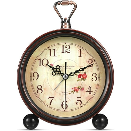 FENGShelf Decor Digital Clock Kids Alarm Retro Clock Silent Table Clock Desk Antique Desk Clock Round Table Night Light Office Office Decor Vintage Decor-240527