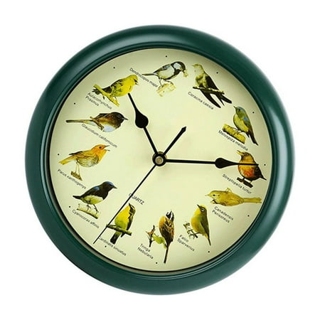 flameer Singing Bird Wall Clock Melody Clock Rustic Decorative Clock Modern Hanging Wall