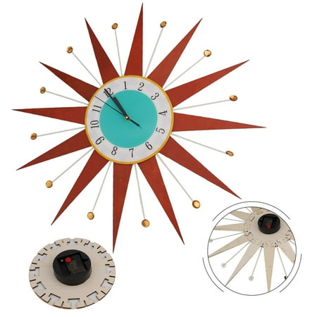 Flat PVC Medieval Style Sunburst Clock Wall Clock