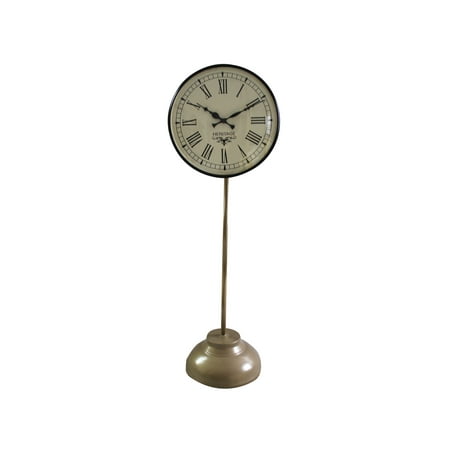 Floor Clock Hand Crafted from a Lamp, Brown