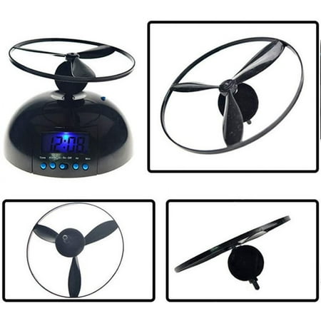 Flying Alarm Clock, Novelty Digital Led Alarm Clock Gadget, Helicopter Chopper Prop[1688]