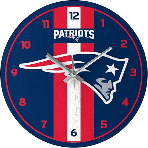 FOCO NFL Unisex-Adult NFL Team Logo Stripe Wall Sign Clock