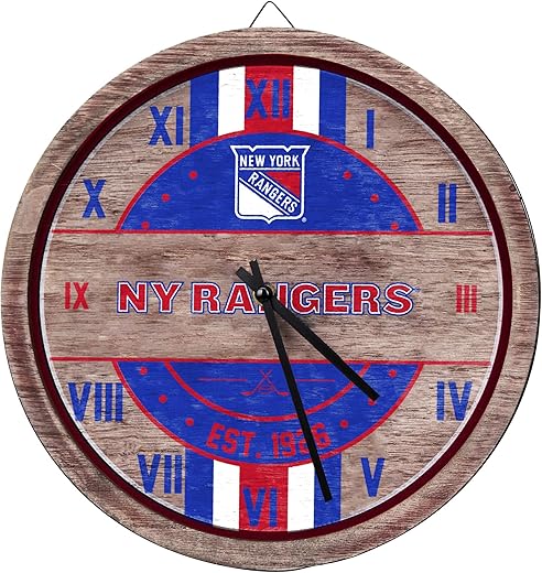 FOCO NHL Wooden Barrel Wall Clock