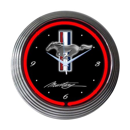 Ford mustang neon clock