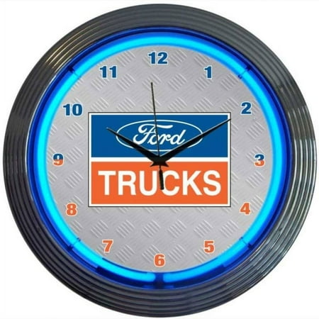 FORD TRUCKS NEON CLOCK – 8FTRUC